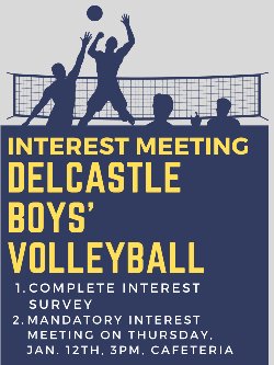 Delcastle Boys\' Volleyball Interest Meeting